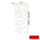 Crystal Duplex Staircase Chandelier for Luxurious Living Room Decor by Ljojo