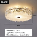 Crystal Glass Maple Leaf Ceiling Chandelier | Modern Luxury Living Room Lighting - Ljojo