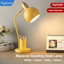 Ljojo Macaron Desk Lamp with LED Light and Pen Holder