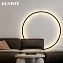 Ljojo LED Round Ring Wall Lamps Modern Home Decor for Living Room and Bedroom
