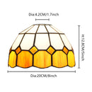 8 Inch Mediterranean Stained Glass Lampshade Replacement by Ljojo - Modern Chandelier Ceiling Wall Lamp