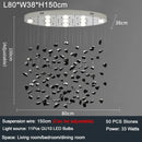 Ljojo LED Glass Ceiling Chandelier for Hotel Lobby Restaurant Art Lighting Fixtures