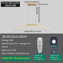 Ljojo Minimalist Curve Pendant Lamp - Adjustable Height LED Dining Light
