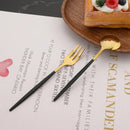 Ljojo 12Pcs Gold Mirror Stainless Steel Fork Spoon Set for Kitchen Dinnerware