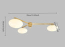 Modern Gold Glass Ceiling Light Fixture for Bedroom Dining Room by Ljojo