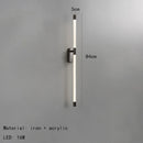 Ljojo Minimalist Acrylic LED Wall Light Gold Black Metal Dimmable for Living Room Aisle