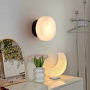 Ljojo Spanish Marble Round Wall Lamp - Modern Nordic LED Light for Living Room & Bedroom