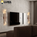 Travertine Wall Lamp Vintage Yellow Stone Light for Bedroom Livingroom - Ljojo