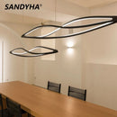 Ljojo LED Pendant Light Modern Chandelier for Nordic Dining Room Study Bar Black White Gold