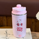 Ljojo 500ml Stainless Steel Thermos Cup with USB Charging - Portable, Double Drink Coffee Cup