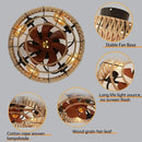 Ceiling Fan Light Remote Control Retro Cage Style for American Living Room by Ljojo
