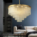 E14 Led Pendant Lights Luxury Gold Round Hanging Lamp for Living Room by Ljojo