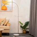 Modern Minimalist LED Floor Lamp with Retractable Reading Light for Living Room Bedroom by Ljojo