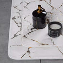 Ljojo Marble White Gold Bath Mat - Non-Slip Shower Carpet
