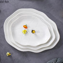 Ljojo Lotus Leaf Shallow Plate for Molecular Cuisine and Sushi