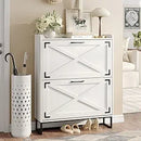 Ljojo™ 6-Drawer Shoe Cabinet with Metal Handles, Entryway Storage Solution