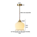 Ljojo Luxury Brass Adjustable LED Pendant Light Resin Modern Nordic Hanging Lamp