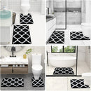 Ljojo 2-Piece Shaggy Bathroom Rug Set with U-Shaped Toilet Mat