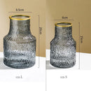 Ljojo™ Clear Glass Large Mouth Vase: Stylish Home Decor, Ideal for Flowers
