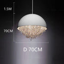 Ljojo Modern Crystal Glass Ceiling Chandelier for Home Living Room Bedroom Study Lighting