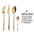 Ljojo 21 Piece Gold Cutlery Set - Stainless Steel 304 Elegant Tableware