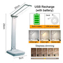 Ljojo LED Desk Lamp 3 Levels Dimmable Touch Table Lighting Foldable Eye Protection