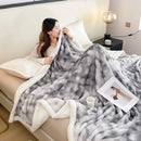 Ljojo 450g Full Matting Milk Fleece Double Layer Blanket