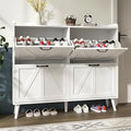 Ljojo™ Farmhouse Shoe Cabinet with 4 Drawers: Stylish Entryway Storage