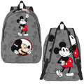 Ljojo Mickey Mouse Canvas Backpack: Large Capacity School Bag for Kids