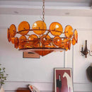 Murano Pink Art Deco Glass LED Chandelier - Elegant Foyer Pendant Lamp by Ljojo