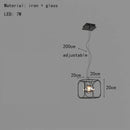 Art Deco Gray Glass Chandelier Black Metal Pendant Lamp For Hotel Hall by Ljojo