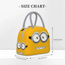 Ljojo Miniones Insulated Lunch Bag - Fun Kawaii Design, Large Capacity Cooler