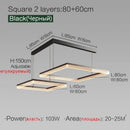 Nordic Square Pendant Lights Dimmable for Living Room - Ljojo