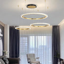 Nordic Ring Chandelier Optional Dimmable Minimalist Decor Fixture by Ljojo