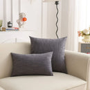 Ljojo Linen Pillow Cover in Green, Grey, White, Cream & Mustard - 12x20", 18x18", 25x25"