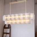 Large Chandelier Wabi Sabi Minimalist Acrylic Lamp for Dining Living Room by Ljojo