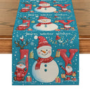 Holiday Table Runner Set by Ljojo: Festive Snowman Deer Dwarf Decor for Kitchen Party