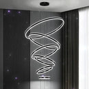 Nordic Ring Led Chandelier for Staircase Living Room - Minimalist Ljojo Glow Lamp