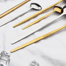 Ljojo 30-Piece Golden Stainless Steel Cutlery Set - Elegant Tableware Collection
