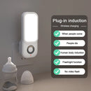 LED Induction Night Light Intelligent Wireless Charging Plug-In Bedroom Night Light With Flashlight by Ljojo