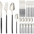 Ljojo 24-Piece Stainless Steel Cutlery Set Christmas Dinnerware Silverware Set