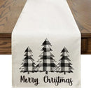 Christmas Tree Printed Table Runner by Ljojo: Festive Home Party Decor