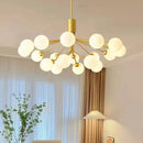 Ljojo Hanging Glass Pendant Light Magic Beans Chandelier for Bedroom Living Dining Room