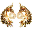 Gold White Peacock Crystal Wall Lamp | Modern Nordic Retro LED Wall Light by Ljojo