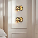 Ljojo LED Wall Lamp Modern Wabi Sabi Cylinder Bulgari Stone Mirror Light