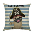 Cute Dog Watercolor Linen Cushion Cover 45*45cm - Ljojo