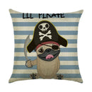 Cute Dog Watercolor Linen Cushion Cover 45*45cm - Ljojo