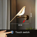 Ljojo Magpie Bird LED Wall Sconces for Home Indoor Decor