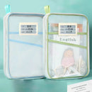 Ljojo™ Double-layer Mesh Zipper Stationery Organizer: Large Capacity School Office Supplies Bag