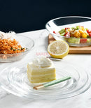 Ljojo 10" Tempered Glass Microwave Plate - Heat-Resistant Fruit Salad Dish